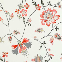 Coral Pink Wildflowers Florentine Italian Print Paper ~ Rossi Italy